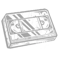 Cassette vidéo irisée